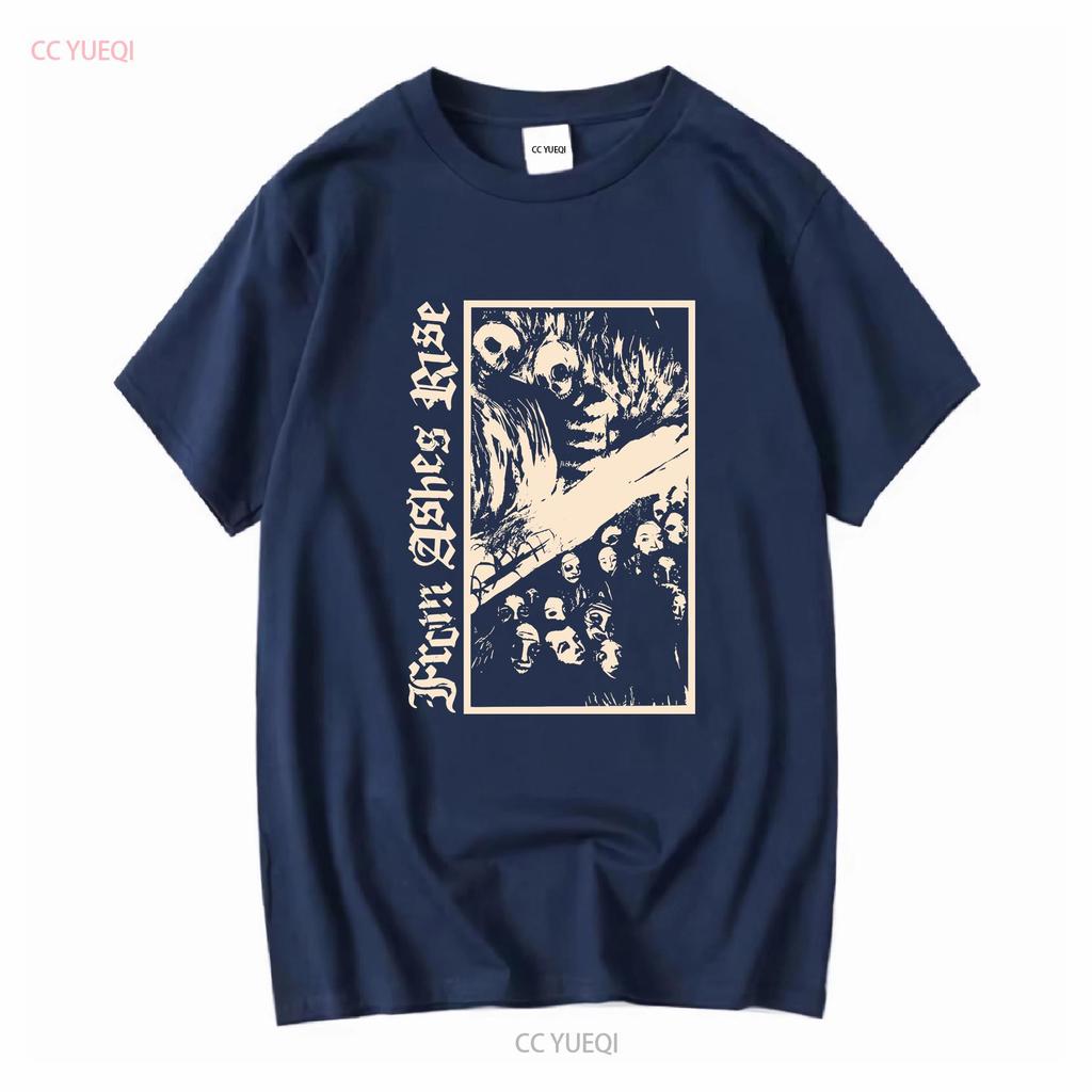 From Ashes Rise band T Shirt Full Size S to 5XL 1L288 long or short sleeves vintage Washed Unisex streetwear Stylish Stretched