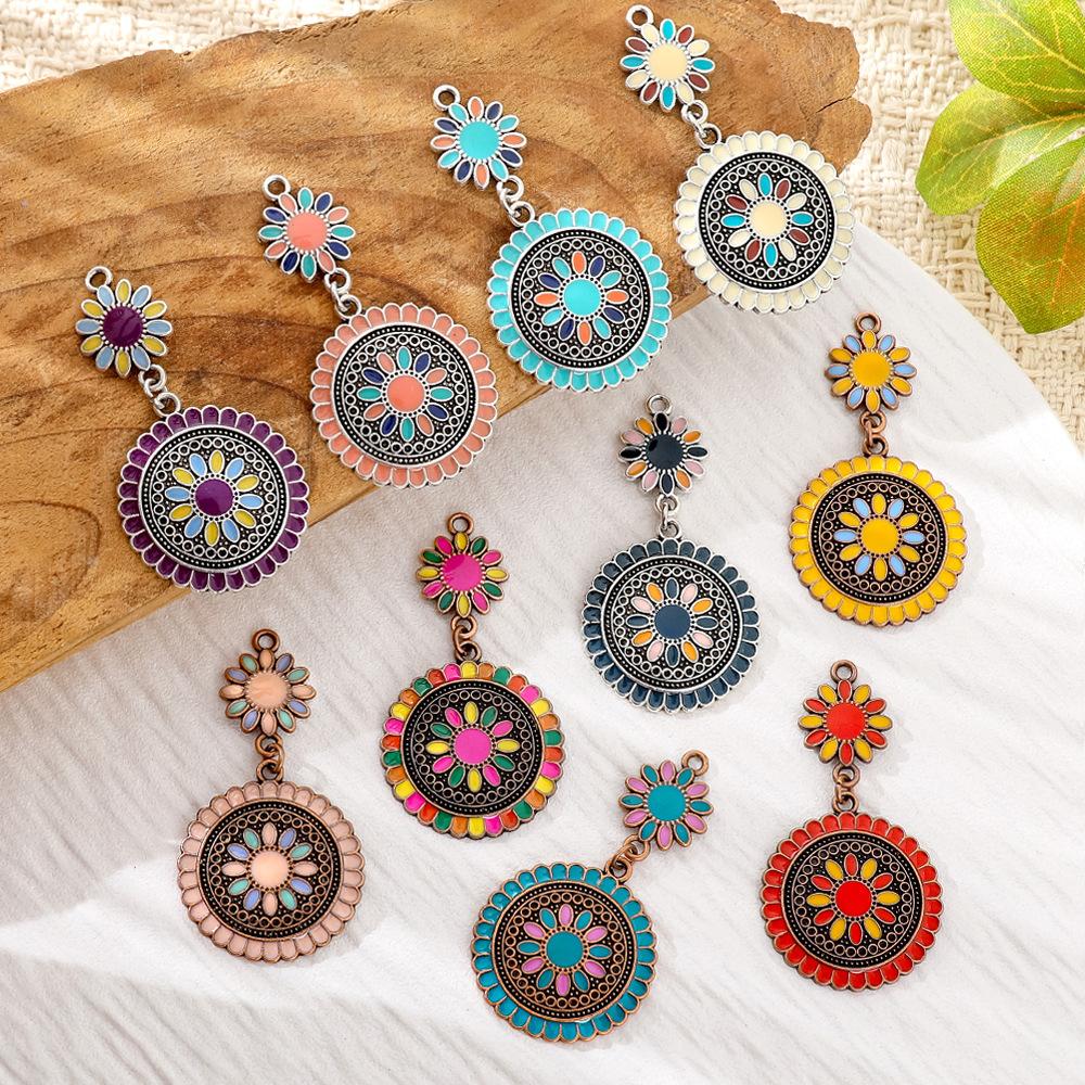 2026 New Arrival Bohemia Enameling Pendants for Women Earrings Necklaces Pendants Charms Jewelry Making DIY Jewelry Accessories