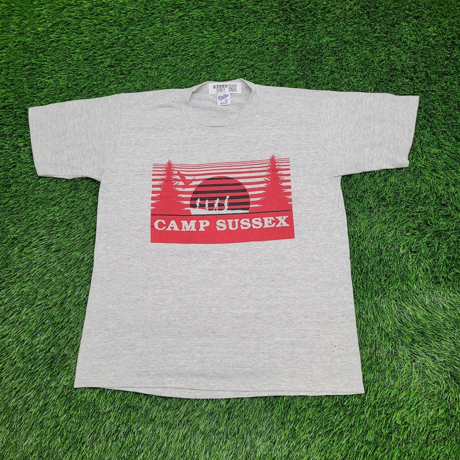Vintage 90s Camp Sussex Shirt Medium 20x26 Gray 2XL