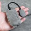 Leather Car Key Case Cover Holder Keychain Protector Shell for Geely GX3 EC7 EC8 GC6 EC715 EC718 Emgrand7 EU7 EC7 RV EC718 RV Ke
