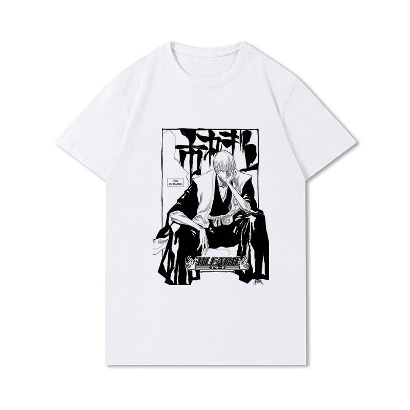 Plus Size BLEACH Kurosaki Ichigo Men T-Shirt Harajuku Cool Hip Hop Cotton T Shirts Casual Funny Tops Tees
