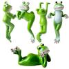 Frog Collectible Ornament Resin Frog Decor Whimsical Frog Garden Statue Resin Sculpture Flower Pot Hugger Ornament for Planters