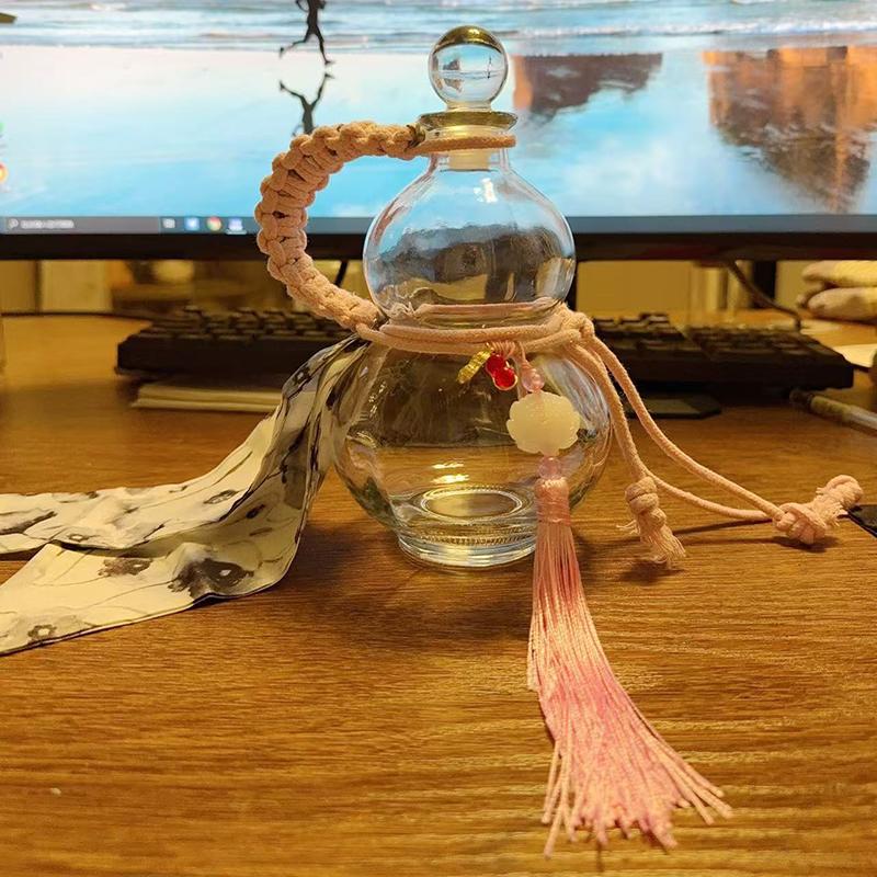 

Бутылка-тыква из стекла 500 мл Упаковка для фруктового вина Бутылка для китайской медицины, молочного чая Бутылка для холодного заваривания розовый