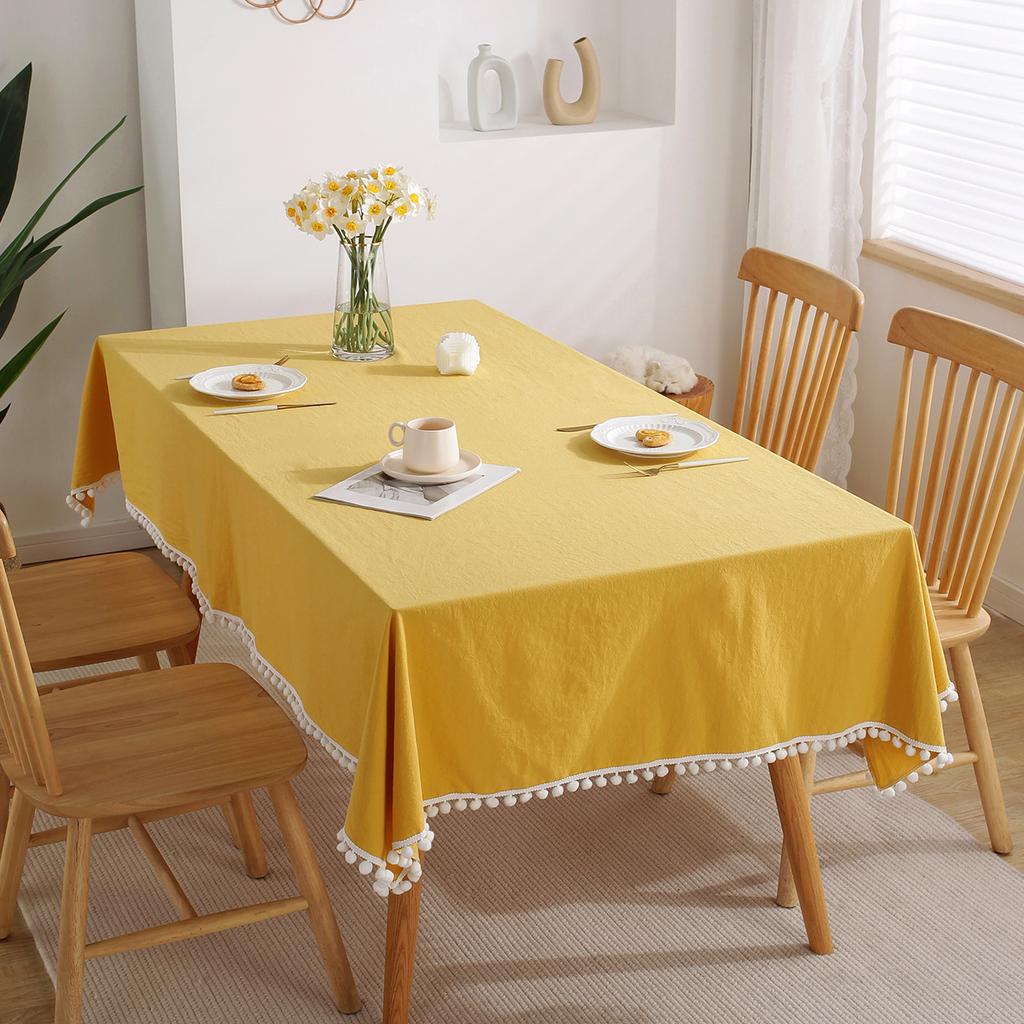 Solid Color Tablecloth Cotton And Linen Fabric Rectangular Dining Table Coffee Table Tablecloth Simple Table Mat Coffee Table Cloth Cover Towel