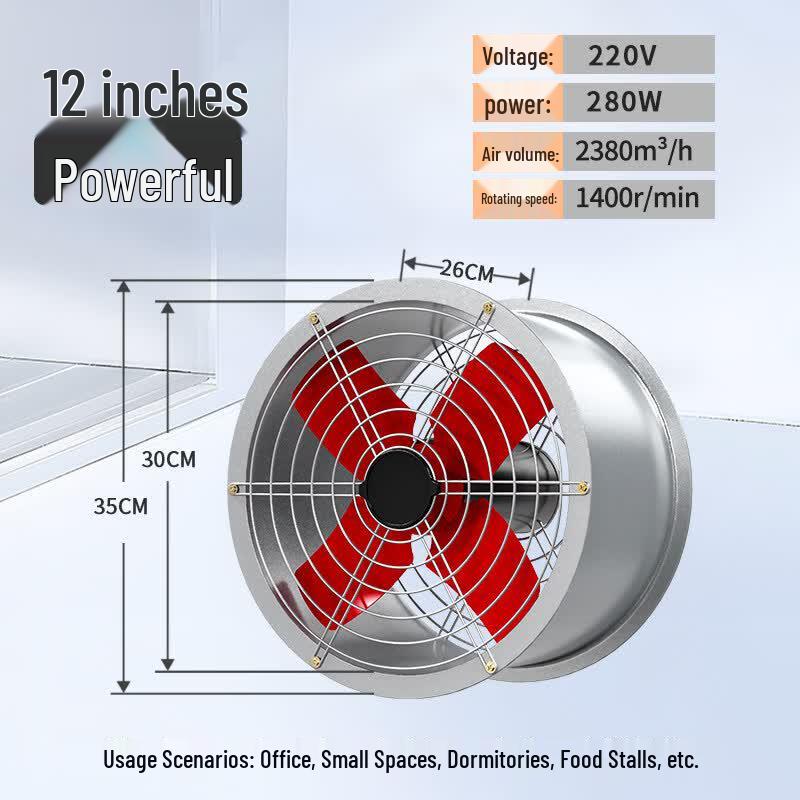 Aokewen 12-inch Industrial Duct Exhaust Fan