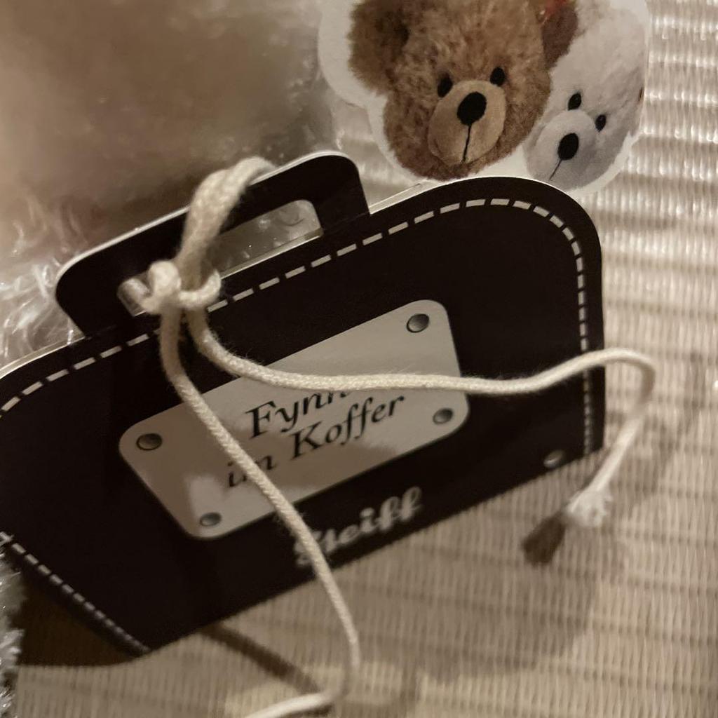 [USED] Steiff Teddy Bear Bag Box White