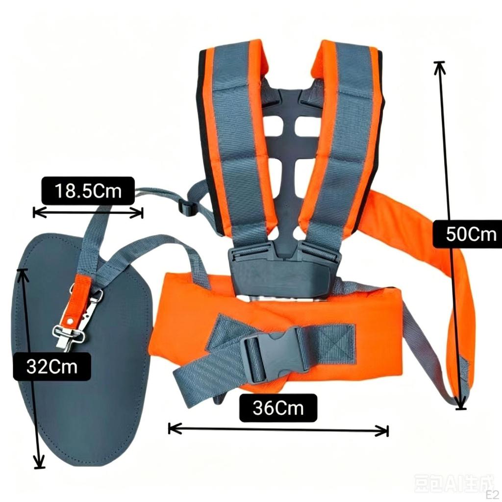 Trimmer Shoulder Strap Padded Belt Soft Double Harness for Strimmer Gardening