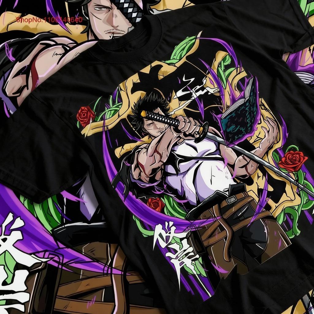 Black Clover Graphic Tshirt Asta Yami Sukehiro Yuno Print Tee Hot Anime Harajuku TShirt Luck Voltia Tshirt Cotton Oversized T S
