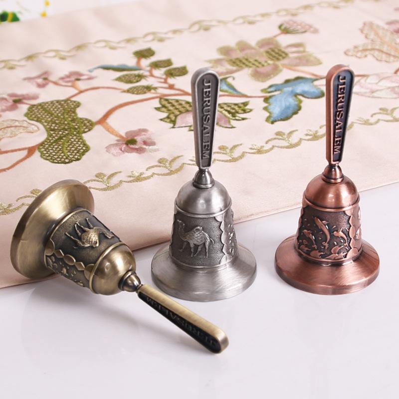 European Hand Ring Bell Personalized Bar Dish Bell Call Dinner Bell Retro Metal Pastoral Wind Chime Meeting Reminder Bell