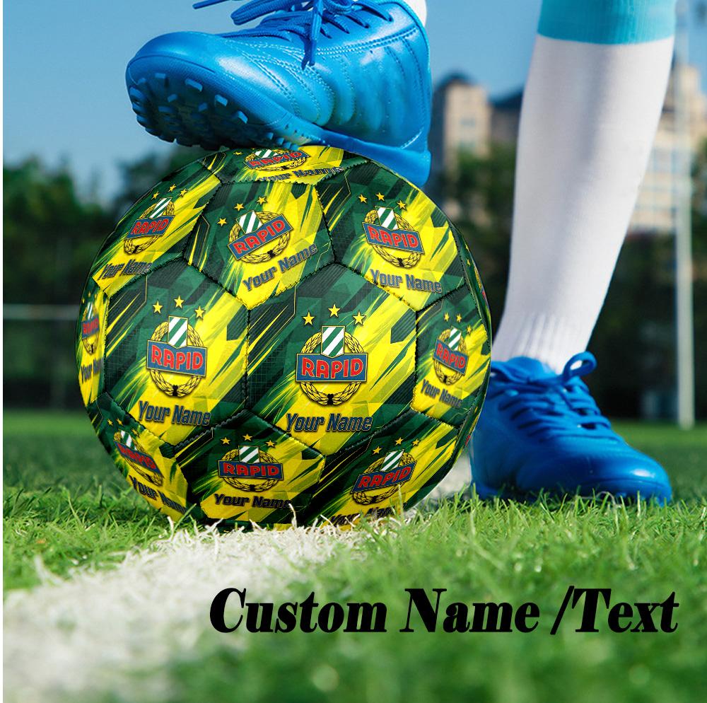 Size 5 Football Custom Name Text, Outdoor Training Soccer BallRapid Wien FC