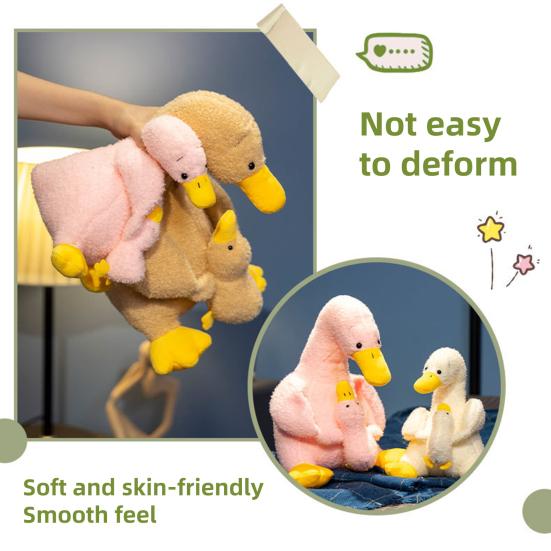 Duck Doll Plush Toy Mother And Son Stuffed Animal Pillow Duck Themed Parent-child Toy Funny Room Decor