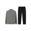 Anta Training Series 2025 Winter Mens Knitted Casual Sports Suit Men Suit Dusty-Gray 952547203-4