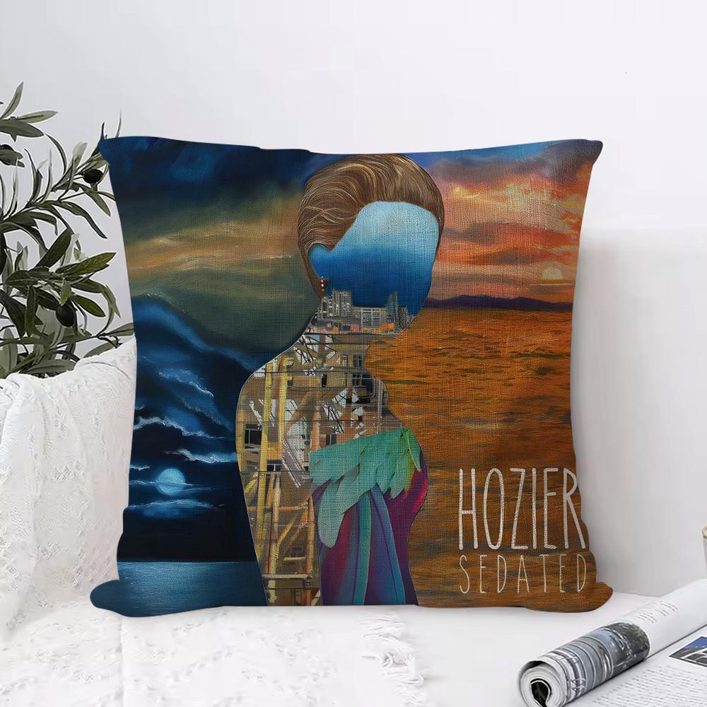 Hozier Cushion Cover Breathable Linen Pillow Cover SkinFriendly Home Decor Pillowcase with Hidden Zipper
