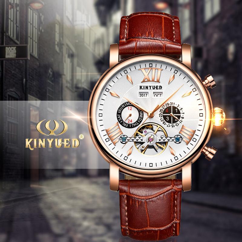 KINYUED Calendario Perpetuo Tourbillon Orologio Meccanico Uomo Oro Rosa  Orologi Automatici acquista in modo economico — spedizione gratuita,  recensioni reali con foto — Joom