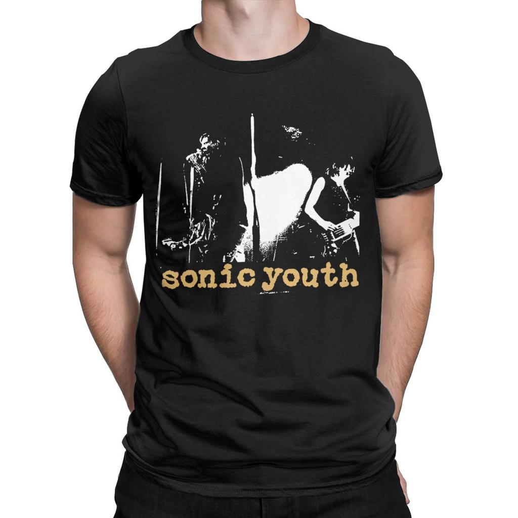 Men T-Shirt Sonic Youth Fun 100% Cotton Tee Shirt Short Sleeve T Shirt Crewneck Tops Summer