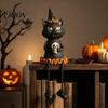 Indoor Halloween Party Supplies Figurines, Spooky Ghost Skeleton Pumpkin Black Cat Resin Ornaments, Table Centerpieces Tabletop Decor for Mantel Shelf
