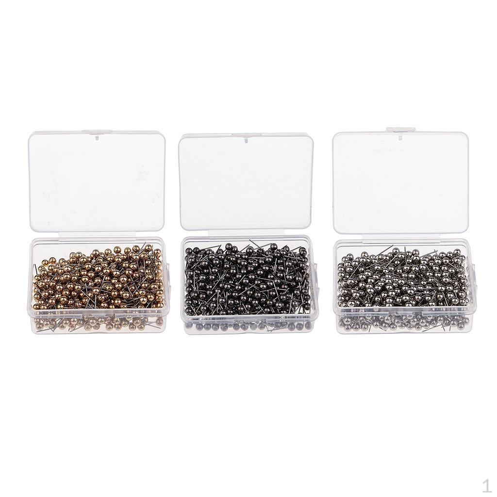 

1200 Pieces Map Tacks Push Pins Small Size Gold &