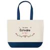 Tote Bag - PLANETEE - Top Writer - Blue Background - Cotton 40 X 45 Cm - Large Size Without Closure