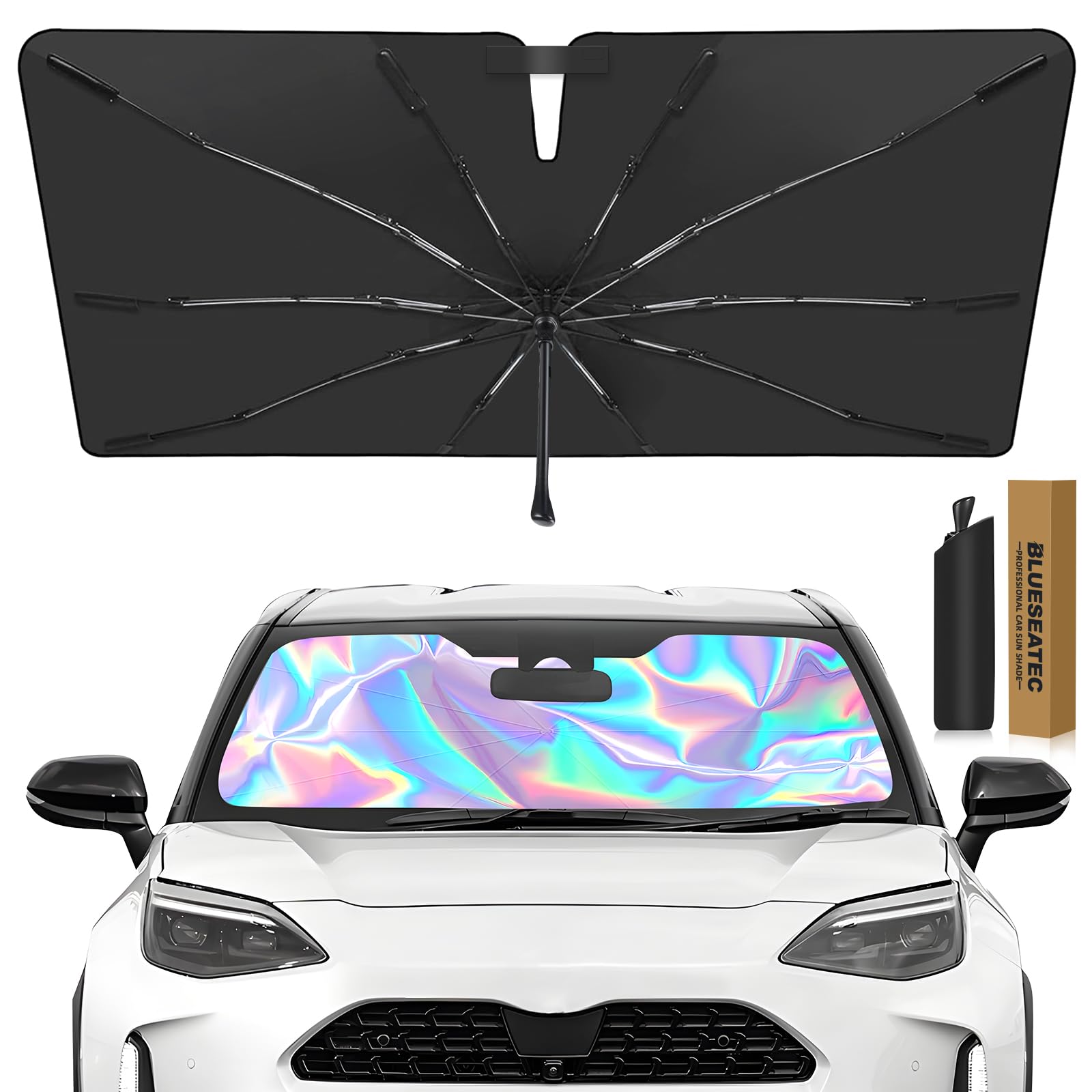 

для BLUESEATEC Toyota Yaris Cross Солнцезащитный экран на лобовое стекло Yaris Cross Автомобильный солнцезащитный экран 10x Усиленная защита от жары Защита от УФ-лучей Защита от УФ-лучей Защита конфиденциальности