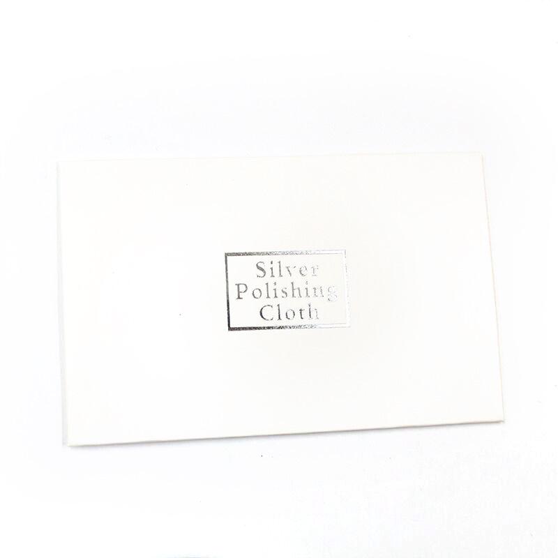 Double-Sided Thickened Deerskin Flannel Silver Polishing Cloth, 7x10cm, White Packaging