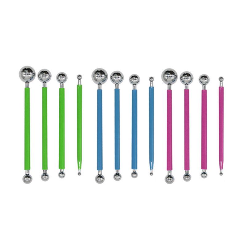 Set di Strumenti per Goffratura: Penna Sferografica in Acciaio Inossidabile per Scultura su Argilla, Kit Fai-da-Te da 10 Pezzi