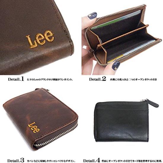 Lee Coin and Size Wallet, Purse, 0520372, L-shaped Zipper, Men's Women's (free (unisex), Chocolate)