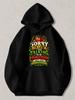 Black Pullover Hoodie with Funny Gardening Quote Sorry I'M Late I Was Talking To My Tomatoes About Their Growing Potential Casual