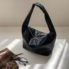 Women Tote Bag Underarm Pouch Large Capacity Pu Leather Hobo Shoulder Bag Casual Portable Bucket Bags Soild Color Purse Handbags