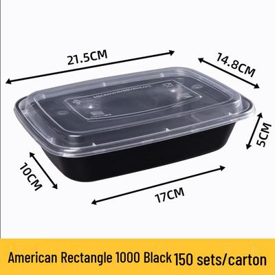 Boîtes en plastique rectangulaires style américain pour emporter avec couvercles Shixun