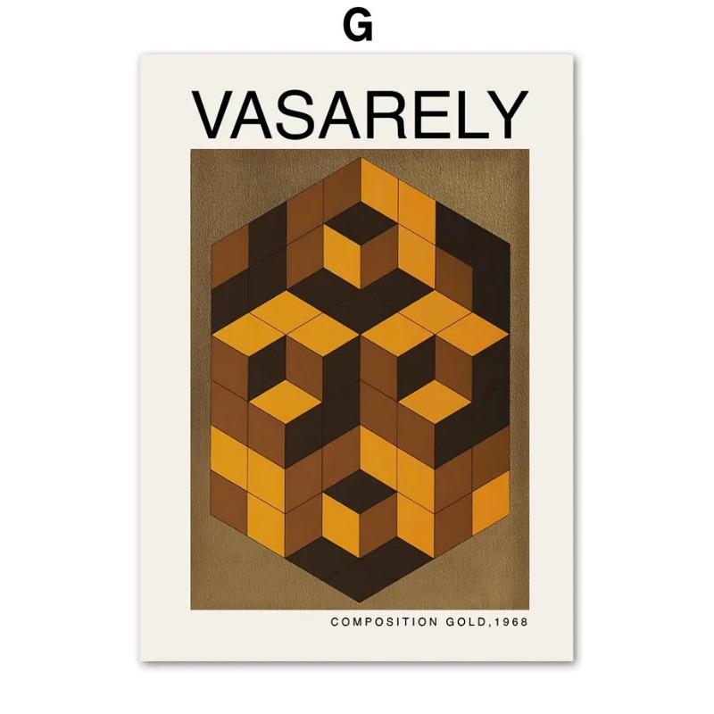 Nordic Victor Vasarely Zebra Psychedelic Geometry Wall Art Poster and Prints Canvas Painting Wall Pictures for Living Room Decor