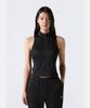 DESCENTE Women'S Ribbed Half-Zip Bra Top Black Sr322Pbr72