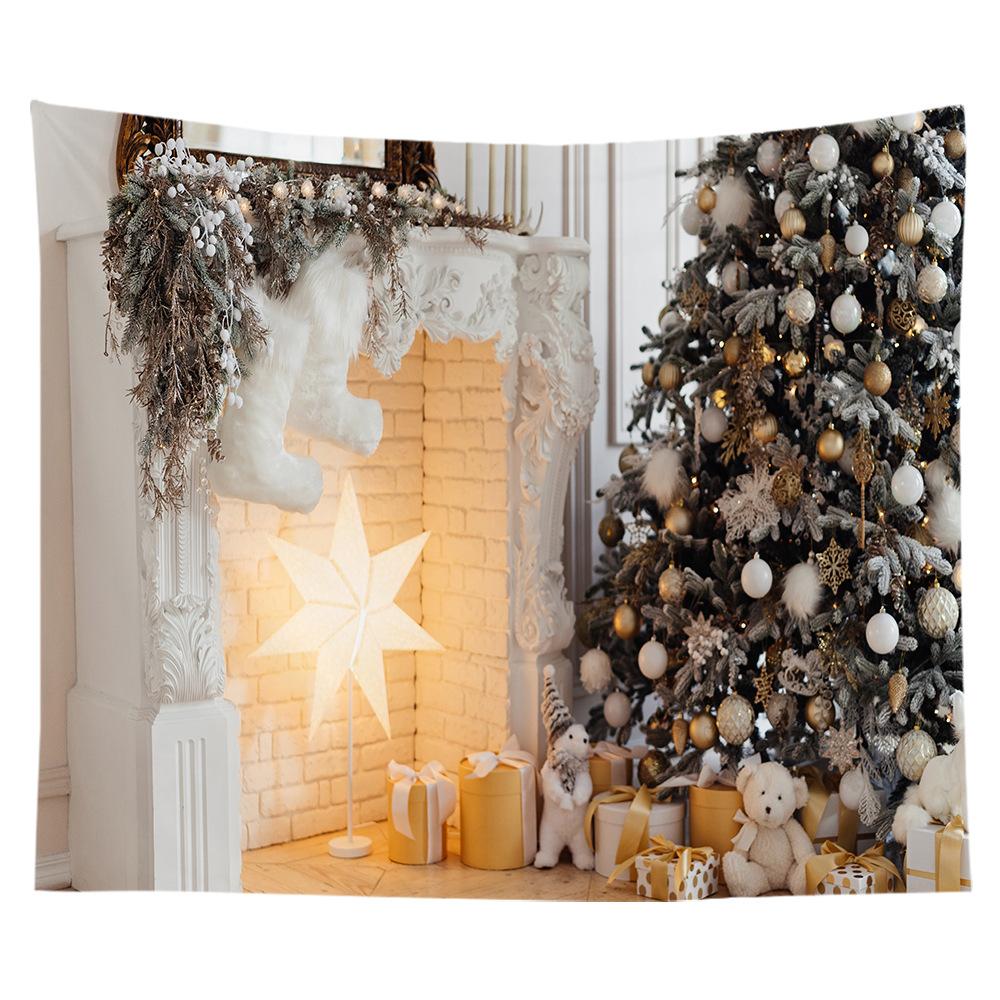 Christmas Tapestry Ice and Snow Cabin Scenery Cross-border Hanging Cloth Room Hanging Cloth Tapestry