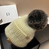 Iceland Flower and Youth Winter Fox Hairball Knitted Hat European and American Cold Warm Rabbit Hair Wool Hat Female