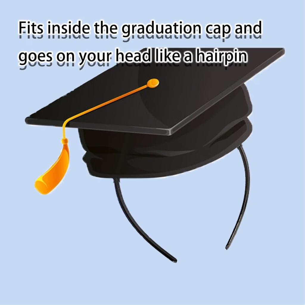 Graduation Retention Headband: Fastener For Securing The