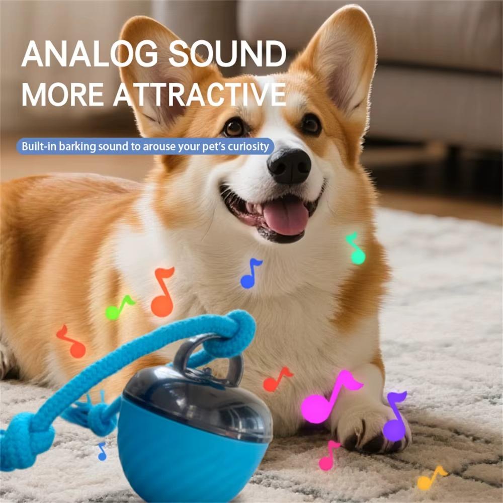 With Ropes Interactive Dog Toys Ball 3 Modes Random Path Smart Pet Puppy Ball USB Charging Bouncing Design Rolling Dogs Toy