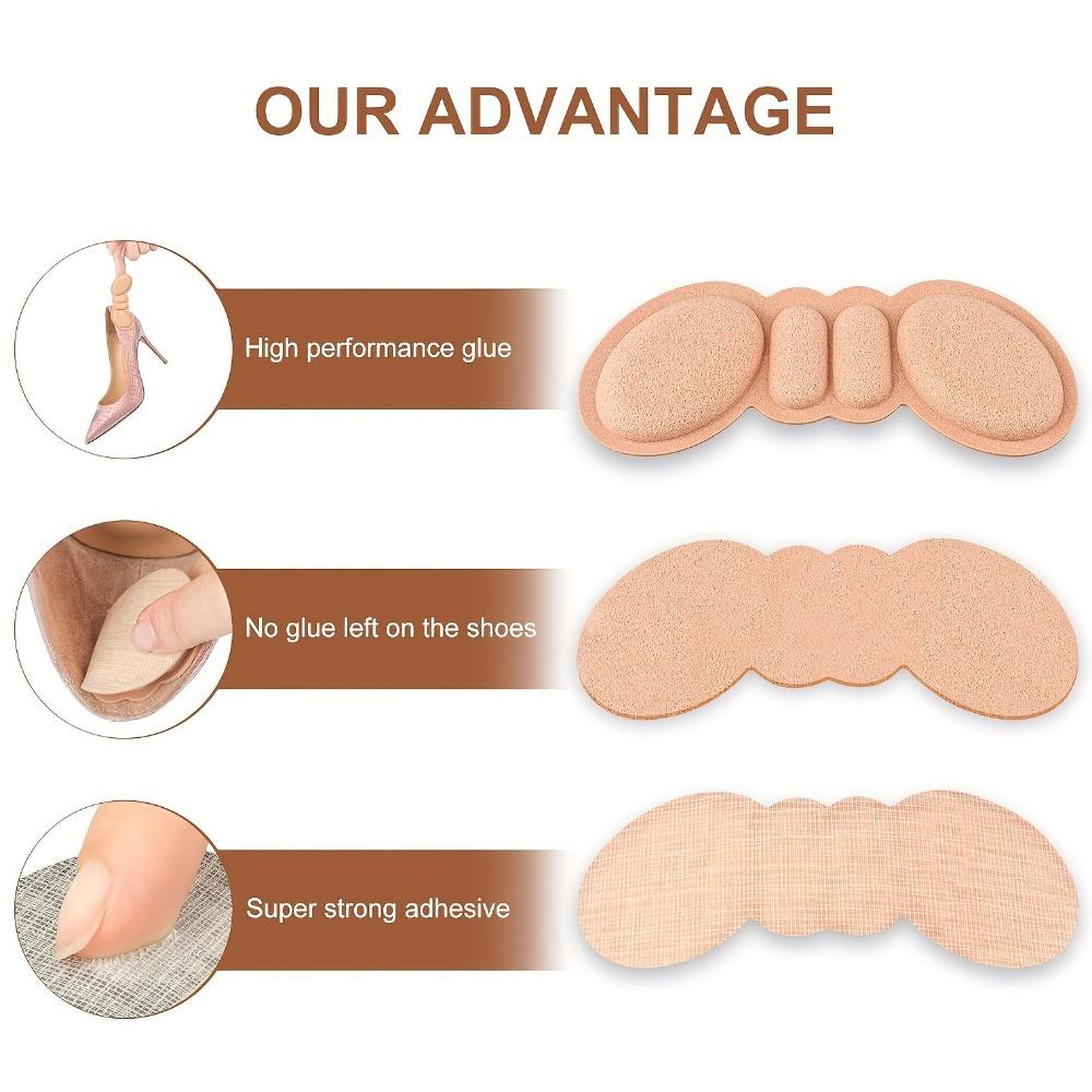 10 Pairs Heel Pads for Shoes Too Big, Shoe Inserts for Loose Shoes, Heel Grips Protectors for Blisters Pain, Filler Make Shoes Fit Tighter, Rubbing