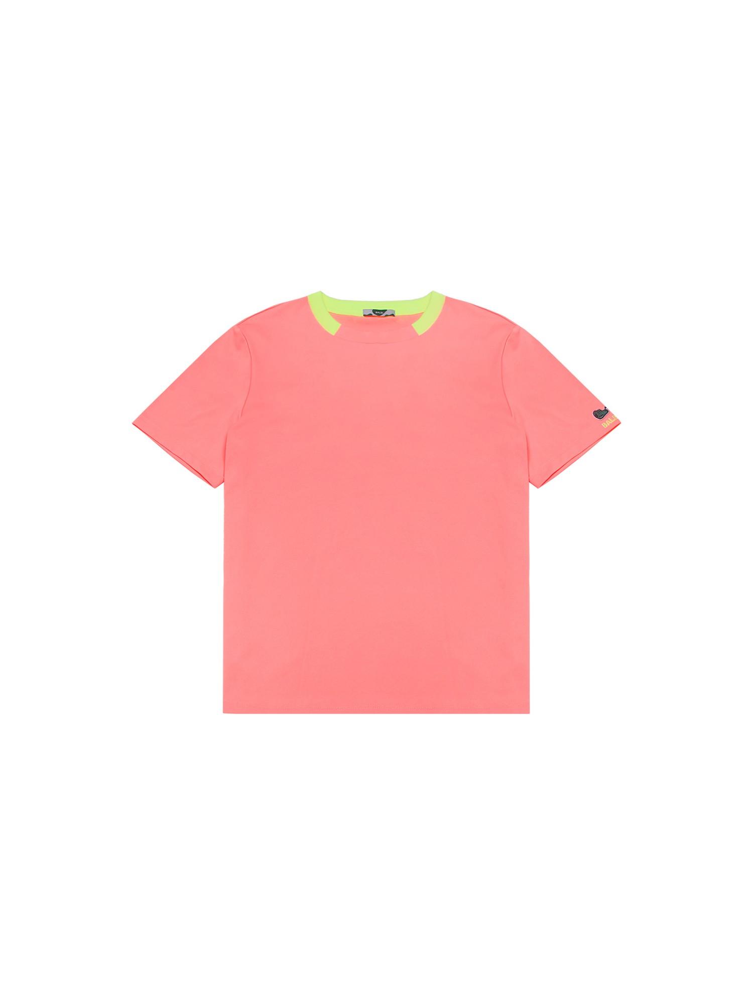 Balbi Neon Color Block Round Women S Short Sleeve T-Shirt Pink/M