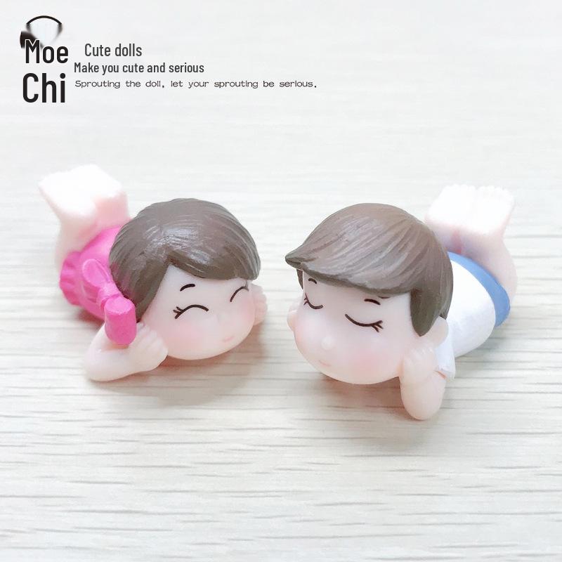 

ПВХ Мультяшный Брелок-Подвеска для Пары и Микропейзажная Фигурка