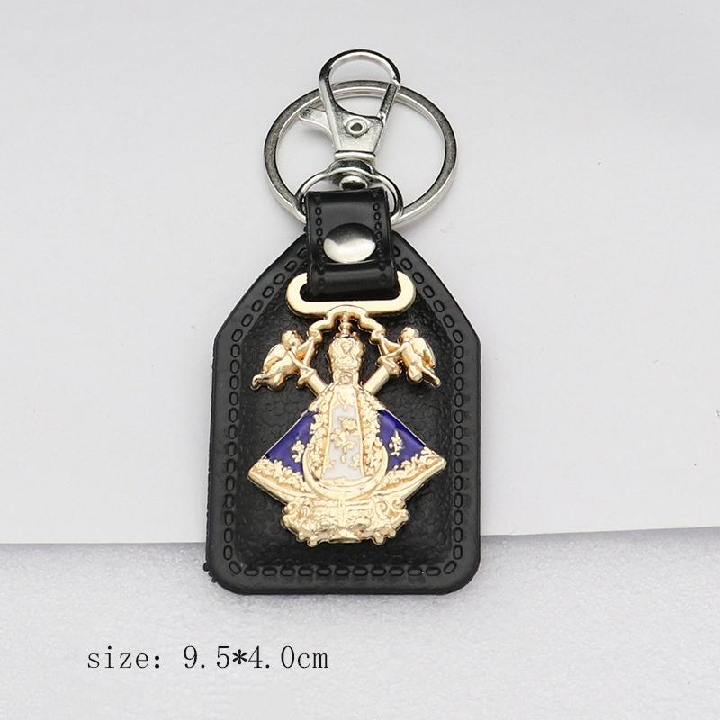 

Pu Leather Keychain Charm Pendant Men Antique Bronze Plated Hook Keychain Car Keyring Accessories A1