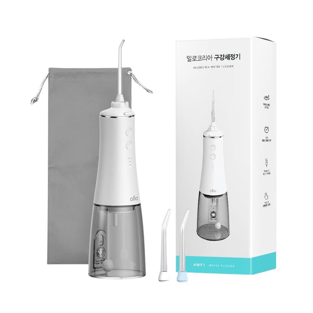 ALLOKOREA Dentfiction AWF1 Cordless Water Flosser USB Rechargeable Portable Oral Irrigator 350ml IPX7 Waterproof AWF1