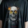 Goth Dark Humor T Shirt Everything Is Fine With Flaming Skull Alt Clothing Funny Cool Apparel Whimsigoth Vintage Soft