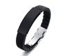 Customize 16mm Slicone Bracelets for Men Boys,Stainless Steel Tag Personalized Name Family Love Bangle Father DAD Husband Gifts