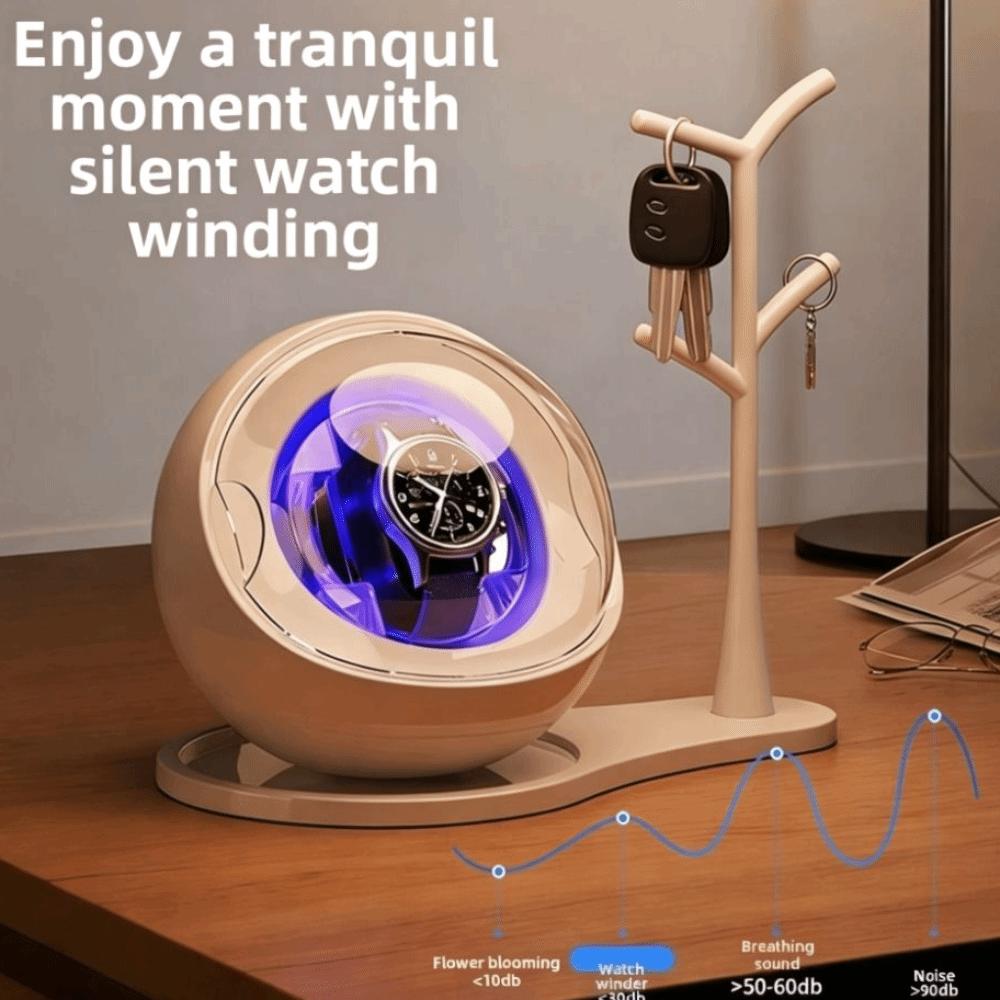 Silent Motor Watch Winder Dual-use for Charging and Plugging Mechanical Watch Winder Home Travel