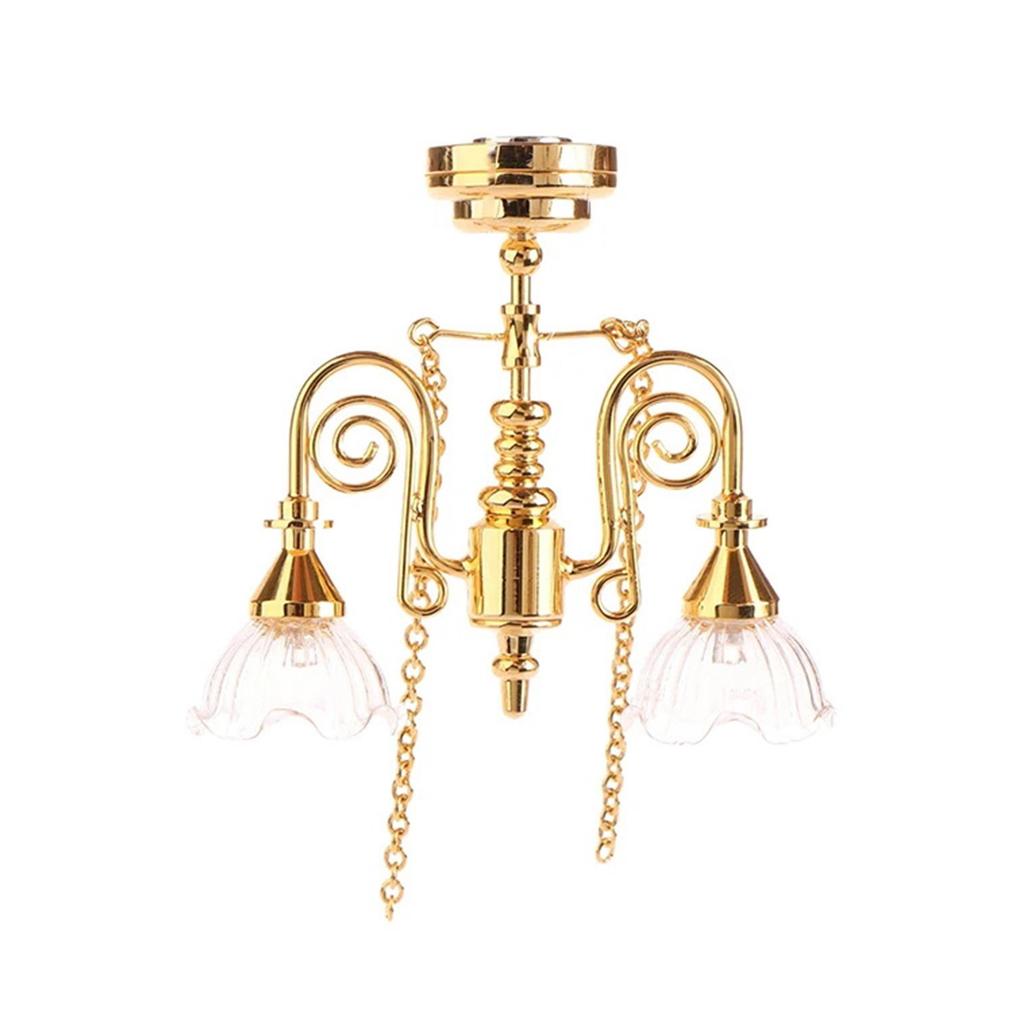 Puppenhäuser im Maßstab 1:12 Kronleuchter Miniaturmöbel Rollenspiel für Kinder Puppenhausmöbel Modell für Puppenhäuser