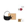 Coach Payton 21 Classic Monogram Zipper Closure Faux Leather Half Moon Bag Women Handbags Black CN011-SVDTV