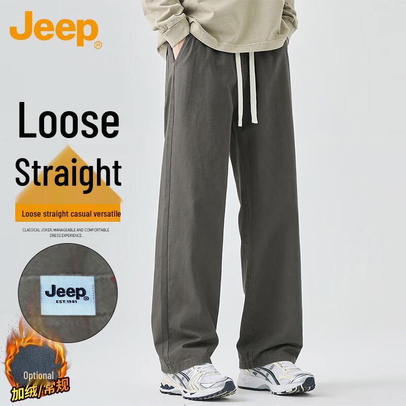 JEEP Men s Autumn/Winter Straight-Leg Casual Cargo Pants XL