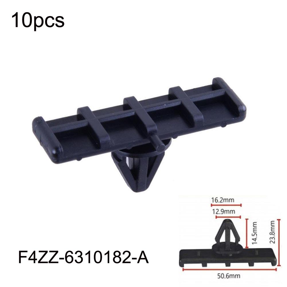 10Pcs Rocker Panel Ground Effects Moulding Clip F4ZZ-6310182-A, F4ZZ6310182A For Ford For Mustang 1995-On Car Wiring Harness Fix