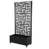 Privacy Planters with Trellis and Wheels 70.87x35.43x15.75 Inch Outdoor Garden Box Suitable for Climbing Plants and Vegetables