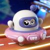 Cartoon-style Double-pull Back Space Saucer Toy, No Batteries Required, Just Pull And Release, Fun Face-changing Saucer Toy