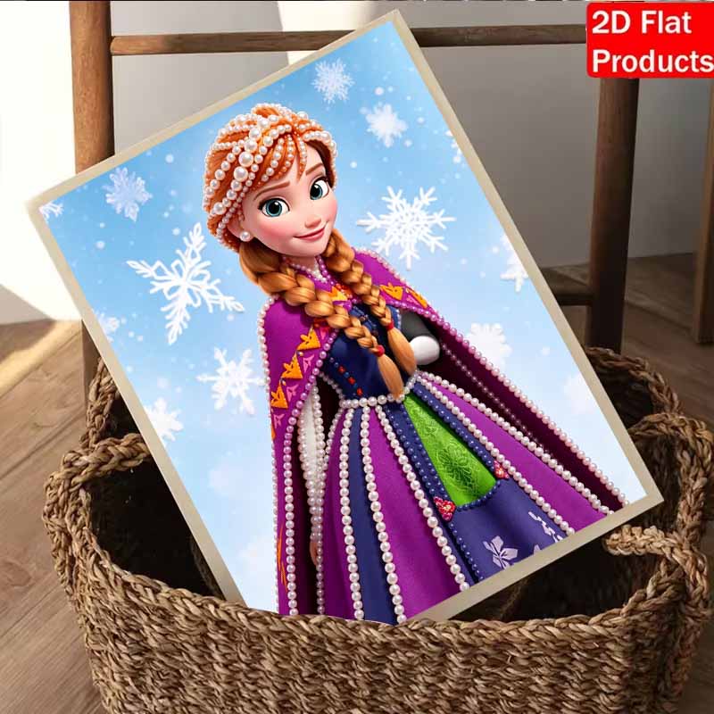 Disney Pearl Painting Frozen Anna 5D DIY Pearl Picture Crafts for Adults/Beginners Gift Ideas Home Decor